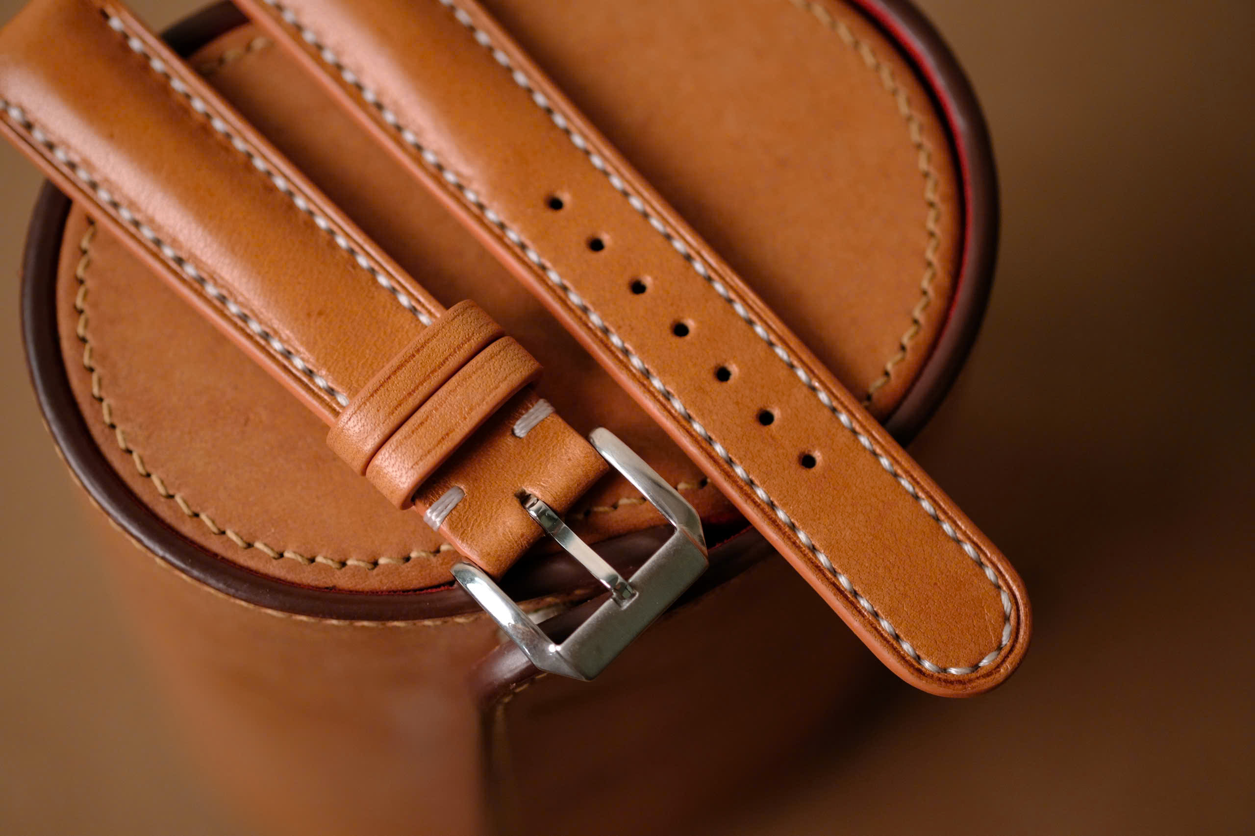Handmade brown strap for Zenith size 20/18 (can change size length) - Image 4