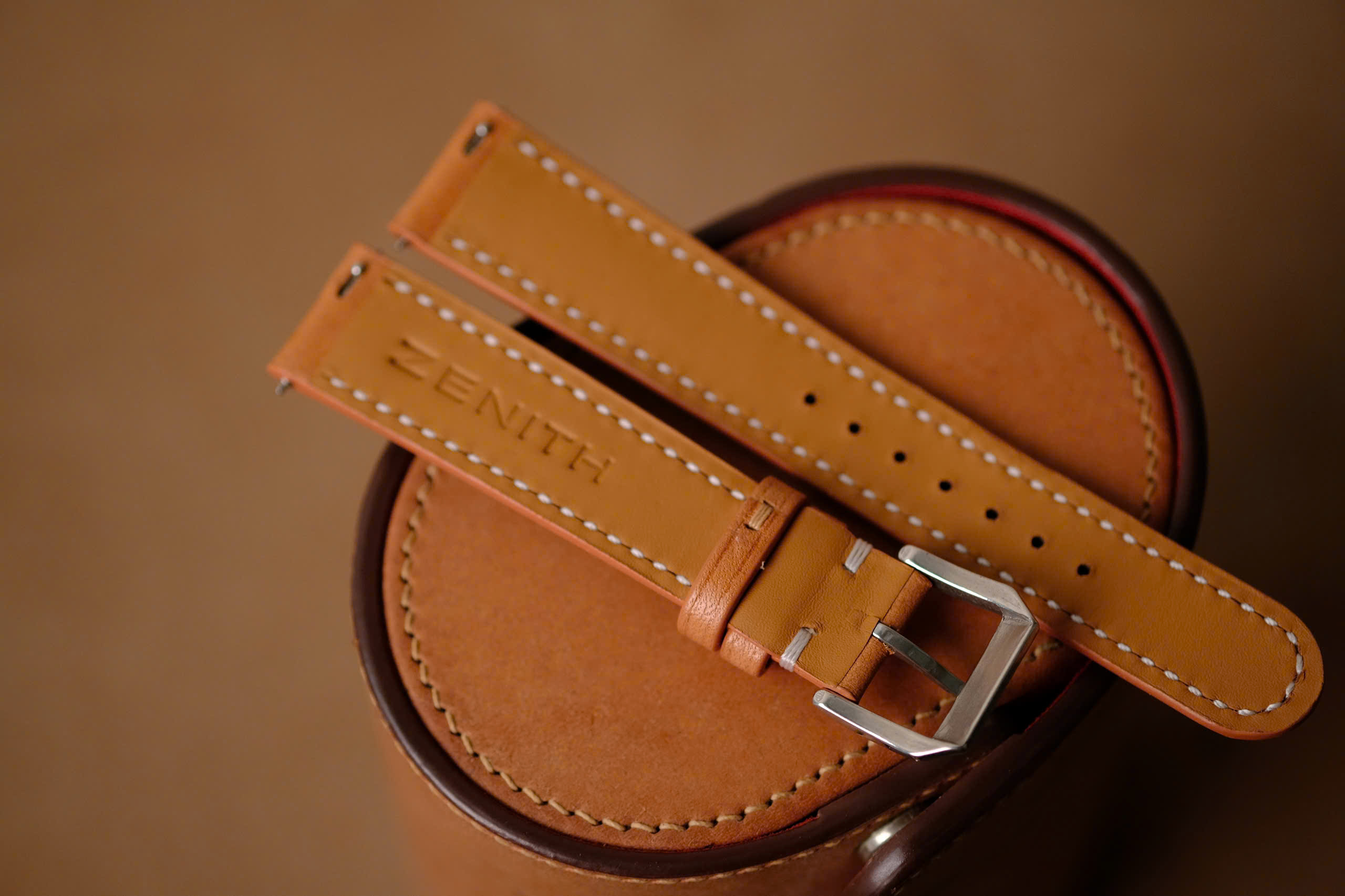 Handmade brown strap for Zenith size 20/18 (can change size length) - Image 5