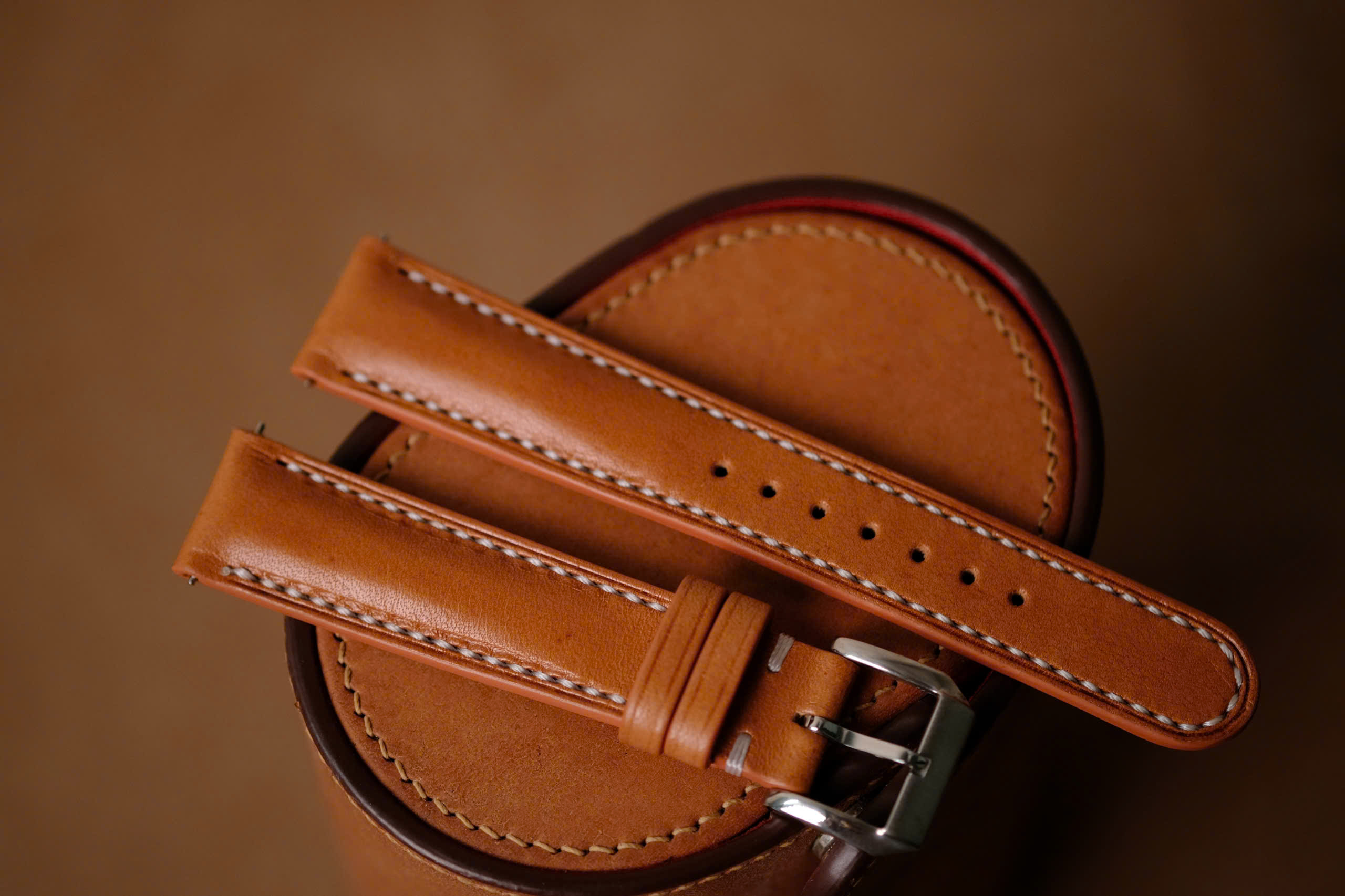 Handmade brown strap for Zenith size 20/18 (can change size length)