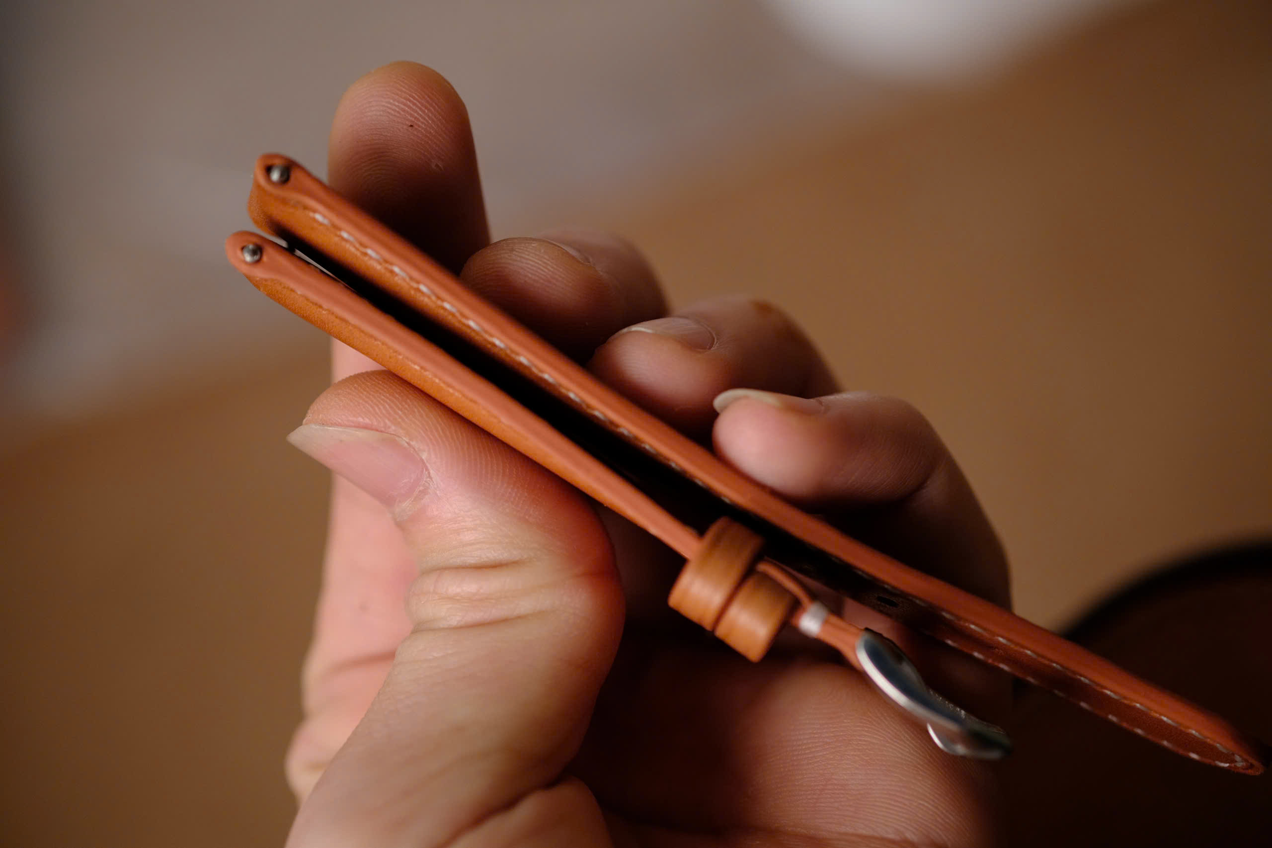 Handmade brown strap for Zenith size 20/18 (can change size length) - Image 6