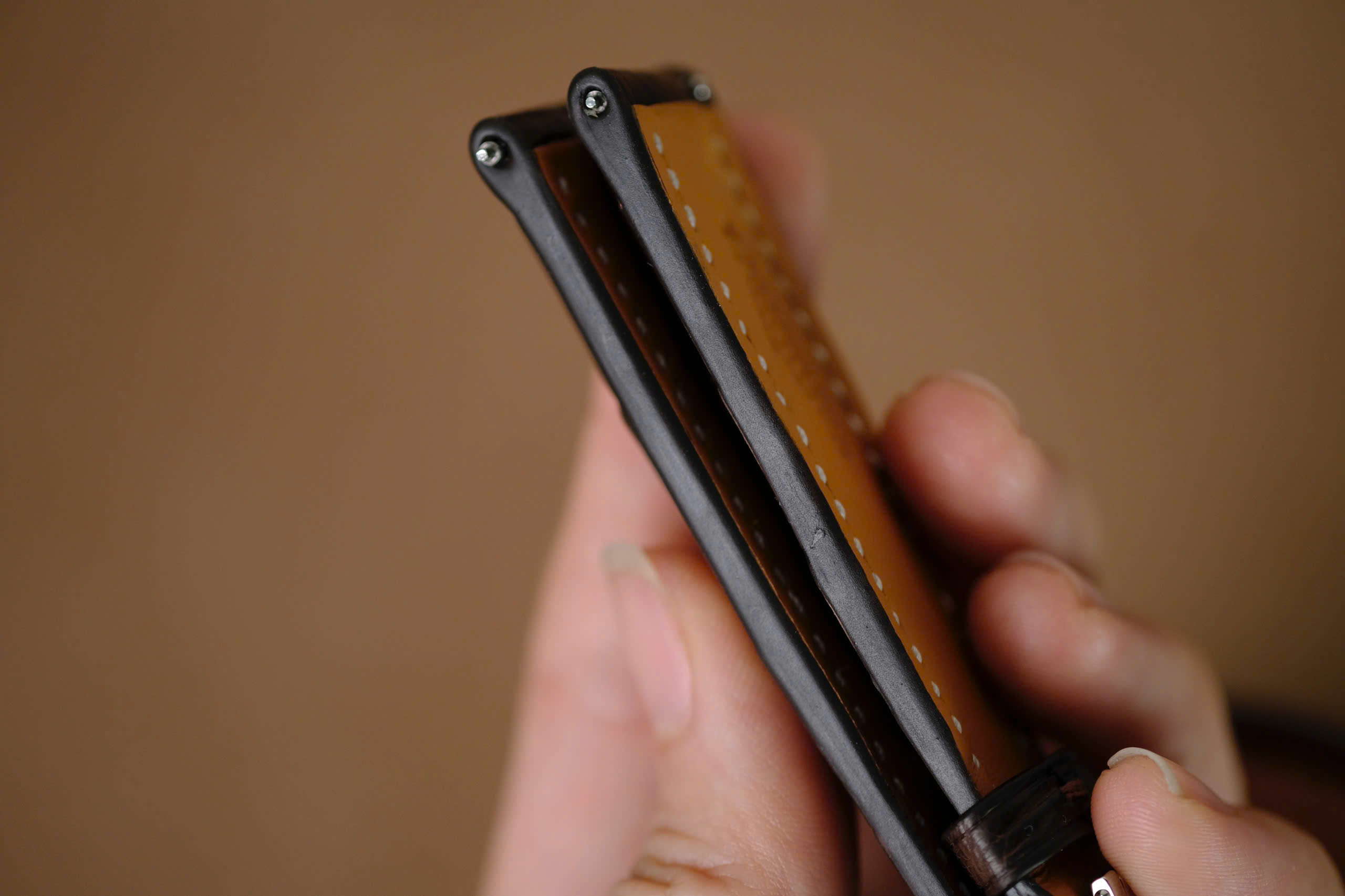 Handmade dark brown leather strap for Longines size 21/18 - Custom size & length - Image 4